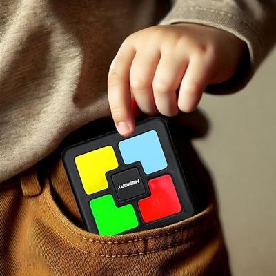 Jeu De Mémoire Électronique Portable – Lumières – Dès 3 Ans – Défi Cognitif – 2 Piles AA – Cadeau Éducatif