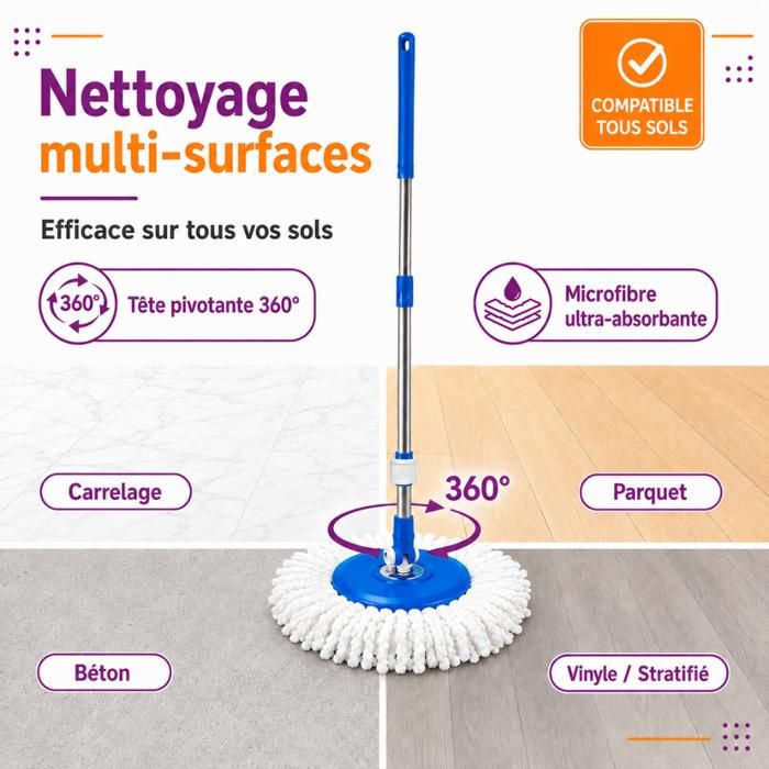 Balai Magique Multifonction Réglable En Silicone - Idéal Salon Cuisine Piscine Garage Salle De Bain