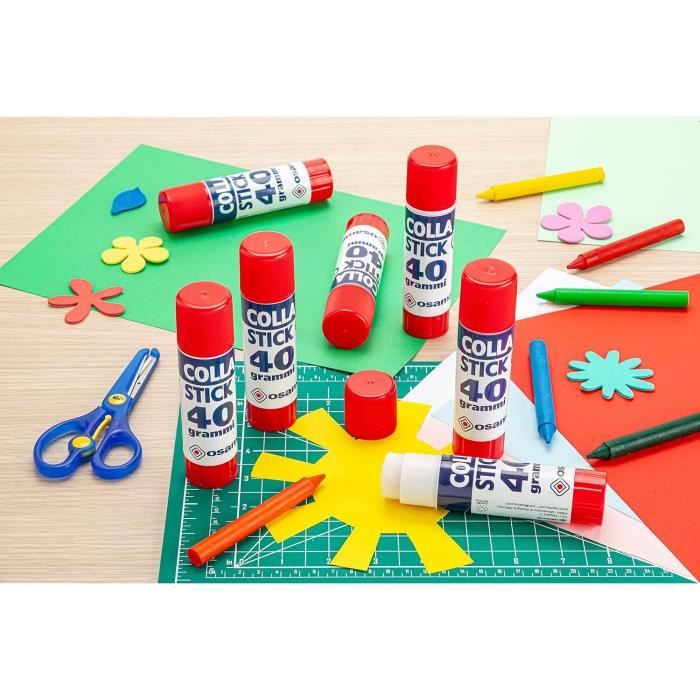 Colle Forte Stick Extra Adhésive, 10 Bâtons, 40 gr - Set Colles sans ...