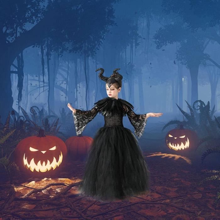 Deguisement Princesse Malefique Fille Fantaisie Reine Du Mal Deguisement De Cosplay D halloween Robe De Sorciere Mechante Hal K987 Cdiscount Jeux Jouets