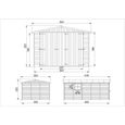 Garage en bois TIMBELA - 516 x 324 cm - Construction de Panneaux - M101-3