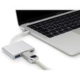 MyGadget Adaptateur USB C Multiport - HDMI - Type C - 3.0 - Convertisseur pour Apple MacBook 12, Pro 2015-2016, Chromebook - Argent-3