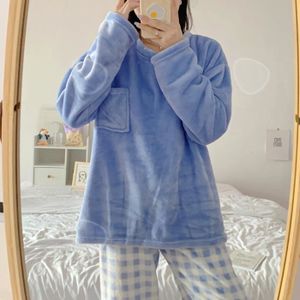 Pantalon De Pyjama Femme En Polaire - Uni, Avec 2 Poches, Confortable Pour L'hiver Et Le Sommeil - 6