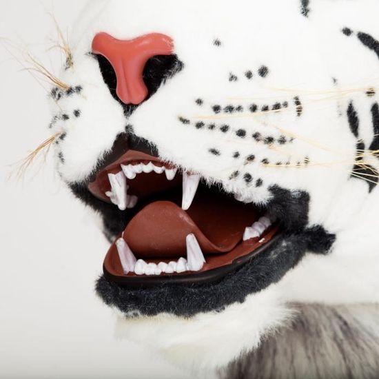 très réaliste BRUBAKER Tigre en peluche 130 cm avec effrayant bouche ouverte