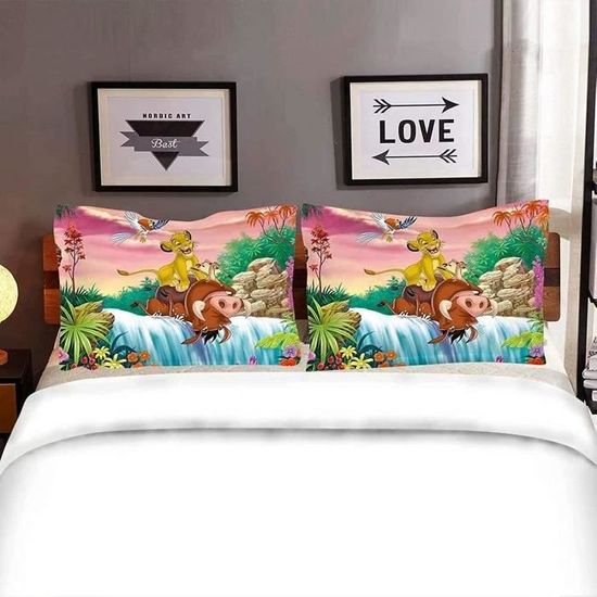 Parure De Lit Super King 260x220cm Microfibre - Imprimé Papillon Fée, 1 Housse De Couette + 2 Taies D'Oreiller