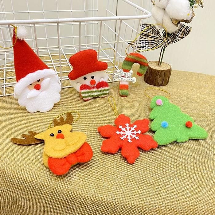 10 Pendentifs Noël En Feutre - Père Noël, Bonhommes De Neige, Rennes - Décoration Sapin, Porte, Cheminée - Ambiance Festive