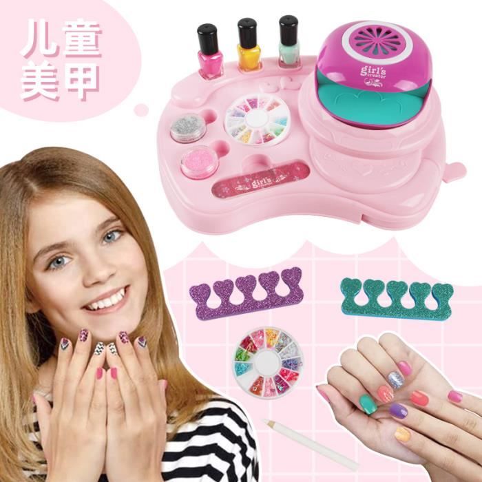 Kit Manucure Enfant Fille,Cadeau Fille 7 8 9 10 11 12 Ans Kit Ongles Enfant  ,Jouet Maquillage Enfant pour Anniversaire Noël La Fête - Cdiscount Jeux -  Jouets