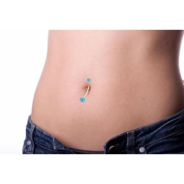 6 Anelli Piercing Ombelico Gravidanza - Bioflex Acrilico, 14G Con CZ - Foto 5