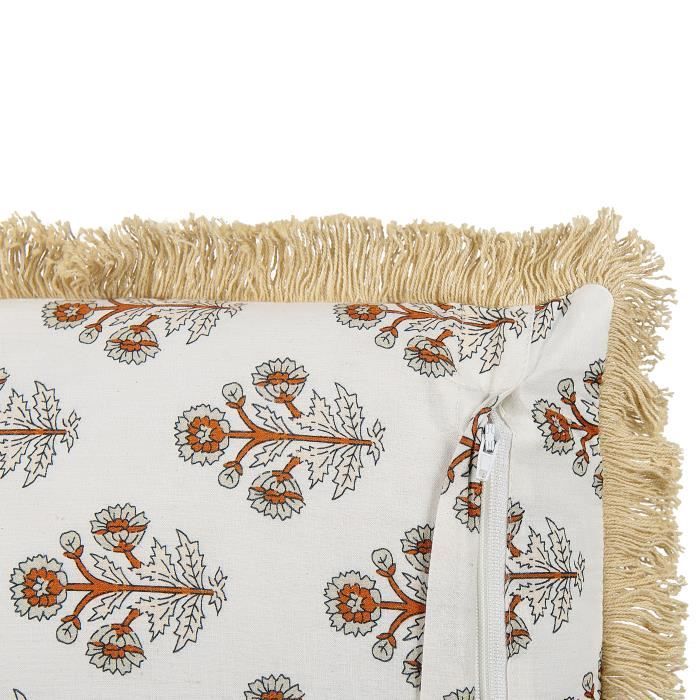 Lot de 2 coussins décoratifs avec motif floral en coton 45 x 45 cm