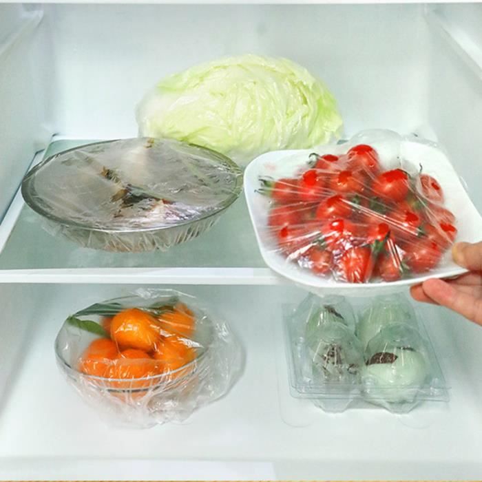 KAYEF 100 Covers Alimentaires Réutilisables - 4 Tailles Anti-Odeur Et Fraîcheur