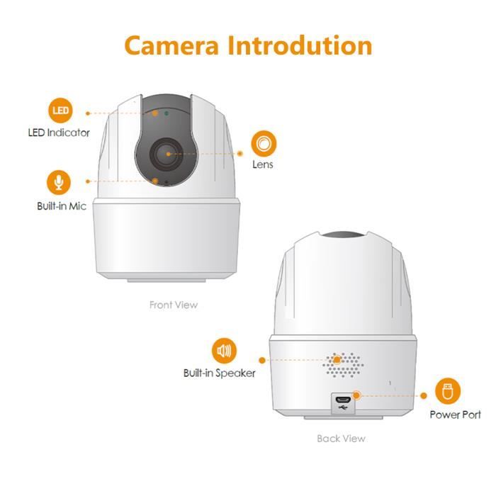 Imou Caméra Surveillance WiFi Intérieur 2.5K(4MP) Caméra 360