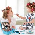 Jouet Maquillage Enfant - SDLOGAL - Malette de 25 PCS Bleue - Accessoires Multiples avec Sac de Rangement-4