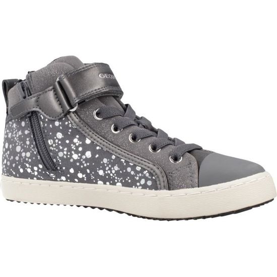 Geox Meisje J Kalispera Girl B Sneakers, Black Dk Silver., 35 EU