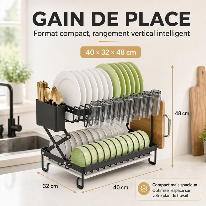 Égouttoir à Vaisselle Pliable Outwell Dunton - Compact Et Facile à Nettoyer Pour Camping