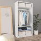 Armoire De Chambre Garde Robe Blanc 100 X 50 X 200 Cm Agglomere