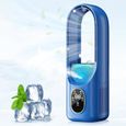 Climatiseur mobile silencieux 4 vitesses climatiseur mobile s évacuation minuterie 16 h 7 LED fonction Bleu260526-01