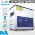 10L Machine de nettoyage ultrasonique sonique de nettoyeur ultrasonique d'acier inoxydable numérique avec le panier-0