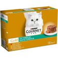 LOT DE 2 - PURINA GOURMET Gold Les Timbales Pâtée pour chat Assortiment - 12 sachets de 85 g-0