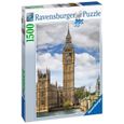 Puzzle 1500 pièces Ravensburger - Drôle de chat sur Big Ben - Animaux - Mixte-0