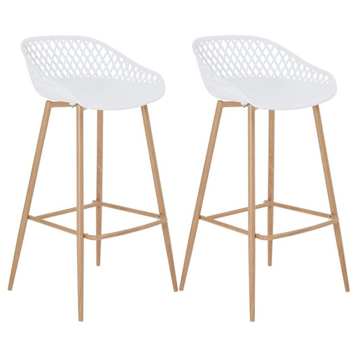 Lot De 2 Tabourets De Bar Irek Chaise Haute Cuisine Ou Comptoir Au