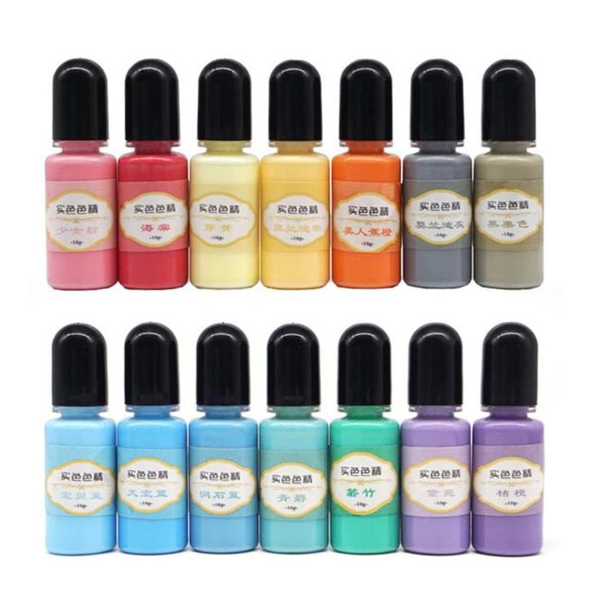 Pâte Pigmentaire Néon 12 Couleurs Pour Résine époxy – Haute Concentration, Effet Fluo/UV – Pour Bijoux, Art, DIY