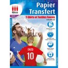 MICRO APPLICATION Papier Transfert T-Shirt pour Textiles de Couleur - 6 feuilles de papier A4 Transfert pour coton foncé