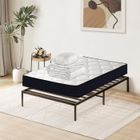 SLEIVANT Ensemble Matelas et Sommier et Couette et Oreiller - Matelas 90x190x16 - Cadre de lit 90x190 - Couette 140x200 - Oreiller 60x60