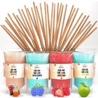 GREENDOSO Sucre Barbe à Papa 1,280 kg (4 Saveurs) + 50 Bâtonnets de 30Cm (Offerts)