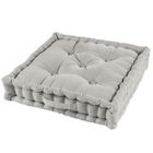 DOUCEUR D'INTERIEUR CDaffaires Coussin de sol 60 x 60 x 10 cm coton uni pacifique Lin