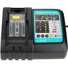 DUPHOY Chargeur de batterie DC18RC Chargeur rapide Li-ion pour Makita 7.2V-18V 3A BL1830 BL1430 Bl1415 Bl1420 Bl1815 Bl1820 Bl1830 Bl1840