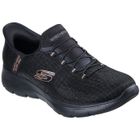 Mocassins - Skechers - Hands Free Slip-ins - Femme - Noir - Effet glamour