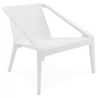 Fauteuil de jardin - PARIS PRIX - Hyppe - 74 cm - Blanc - Design contemporain