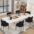 PULUOMIS Lot de 6 chaises de salle à manger - Scandinave - Assise rembourrée - Pieds Métal - Noir