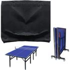 VOLIBEAR 3 pcs Housse de Protection Table de Ping Pong en Polyester Imperméable Couverture pour Table de Tennis de Table Noir 165 * 70