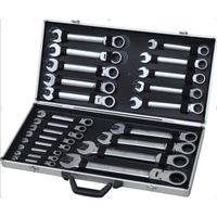 Valise à outils en chrome vanadium pour clé plate à cliquet articulée 6 à 32 mm Pour 22 pièces