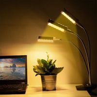 Uto Lampe de Plante LED, Lampe de Croissance Lampe Horticole à Trois Têtes avec Cou de Cygne Flexible 360°, équipée de 144 LEDs