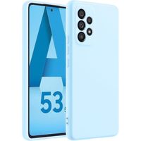 Coque Silicone pour Samsung Galaxy A53 5G - Mat Protection Ultra Slim Souple Bleu Ciel