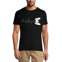 Homme Tee-Shirt Le Cœur Du Jeu De La Manette - Pour Les Joueurs – Controller Game Heartbeat - For Gamers – T-Shirt Vintage Noir