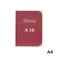 10 Protège-menus A4 Basic bordeaux 10 Bordeaux