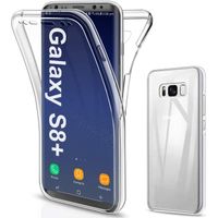 Coque Samsung Galaxy S8 Plus Avant + Arrière 360 Protection Intégrale Transparent Silicone Gel Souple Etui Tactile Housse Antichoc