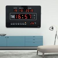 Horloge calendrier numérique électronique multifonctionnelle Affichage de la température de l'heure Prise UE 110-220V deco horloge