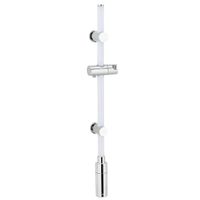 WENKO Barre de douche LED, barre de douche avec éclairage, rechargeable sans cable, Plastique, L74cm, Blanc - Chromé