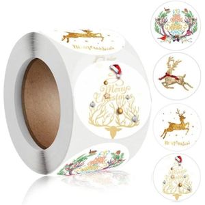 120 Autocollants Noël "Joyeux Noël" - 20 Feuilles, 60 Motifs - Pour Emballage Cadeaux, Décoration Fenêtre - 10