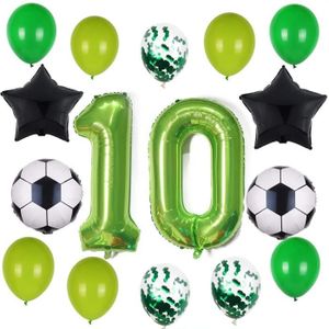 BALLON DÉCORATIF  Lot de ballons de football pour 10e anniversaire -