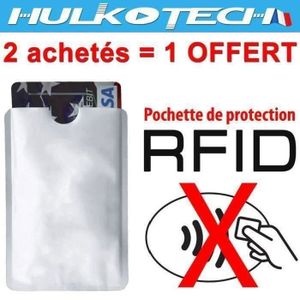 Carte De Blocage RFID Stealth Shield - Pack De 2 - Protège Cartes Bancaires Contre Le Skimming Sans Contact
