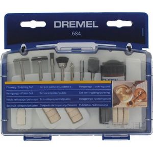 COFFRET CONSOMMABLE Coffret 20 accessoires DREMEL 684 (Coffret de nettoyage et polissage pour Outils multi-usages)