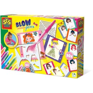 JEU DE MODE - COUTURE - STYLISME Kit Blow airbrush pens SES CREATIVE - Styliste pour enfant à partir de 5 ans
