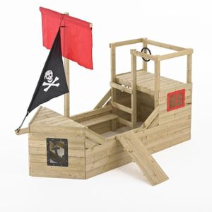 MAISONNETTE EXTÉRIEURE Montez À Bord Du Bateau Pirate En Bois Galléon Grâ