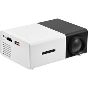 Vidéoprojecteur Mini Projecteur Vidéoprojecteur Portable, Projecteur de Film Multimédia Home Cinéma, Smartphone Compatible (Noir Blanc) A1