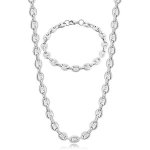Chaîne En Argent Massif - Maille Cheval - Longueur 46 Cm - Poids 5,82 Gr